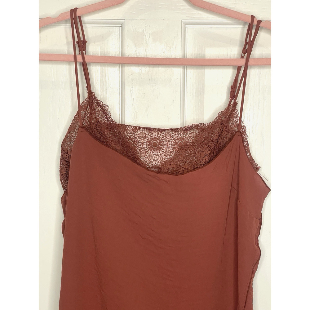 Intimately Free People Women's Lace Trim Asymmetrical Mini Slip Dress Sz S Boho - Picture 2 of 12
